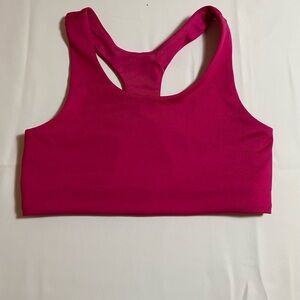 Hot pink kids sports bra
